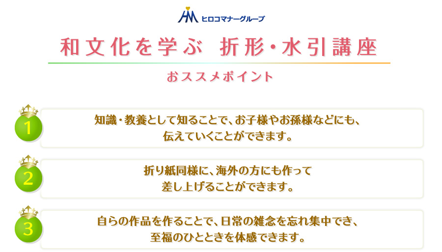 FAST MANNER 直営店 開催講座 和文化を学ぶ 折形・水引